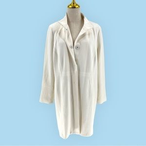 Chico’s Long Line White Coat